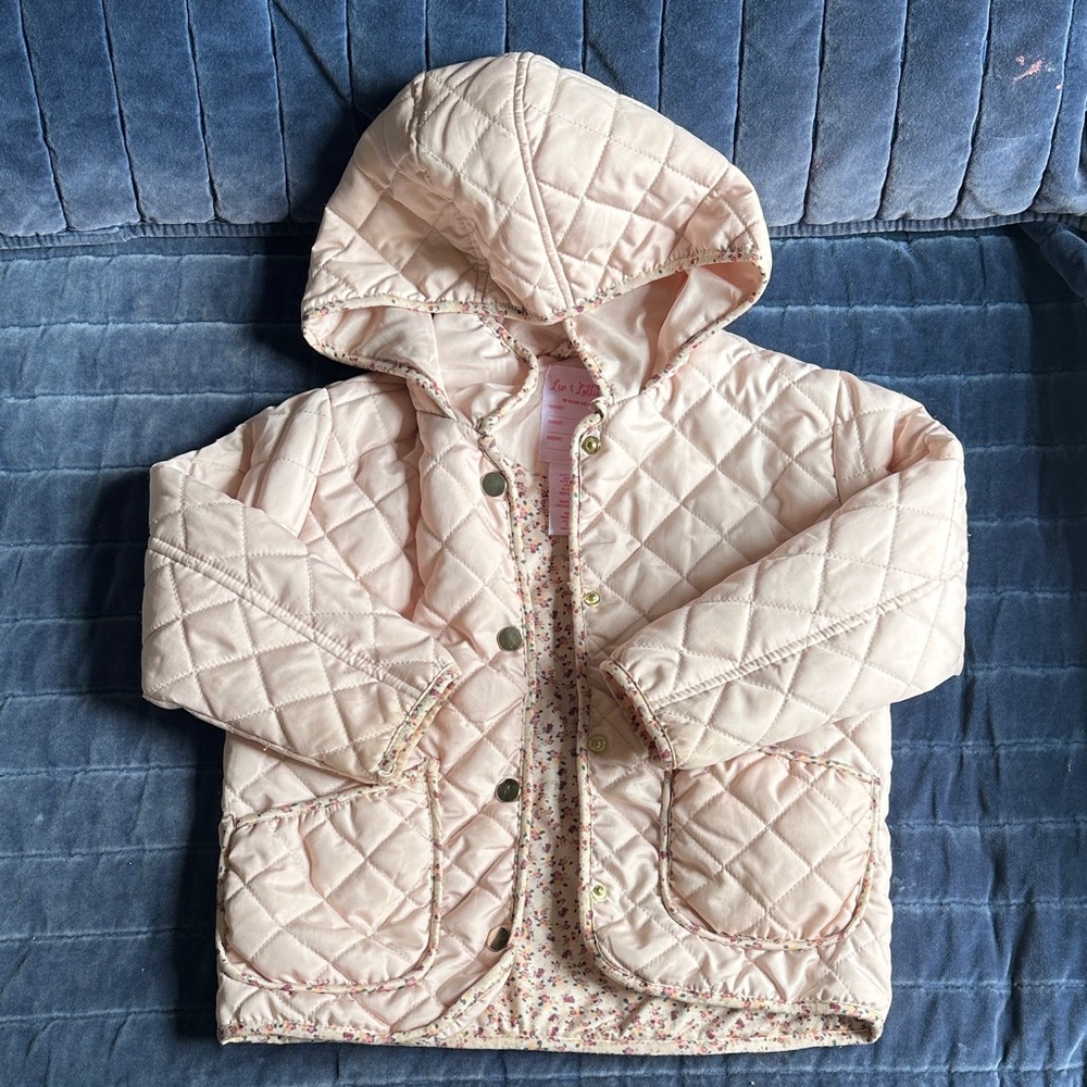 Quilted Blush Girls Jacket